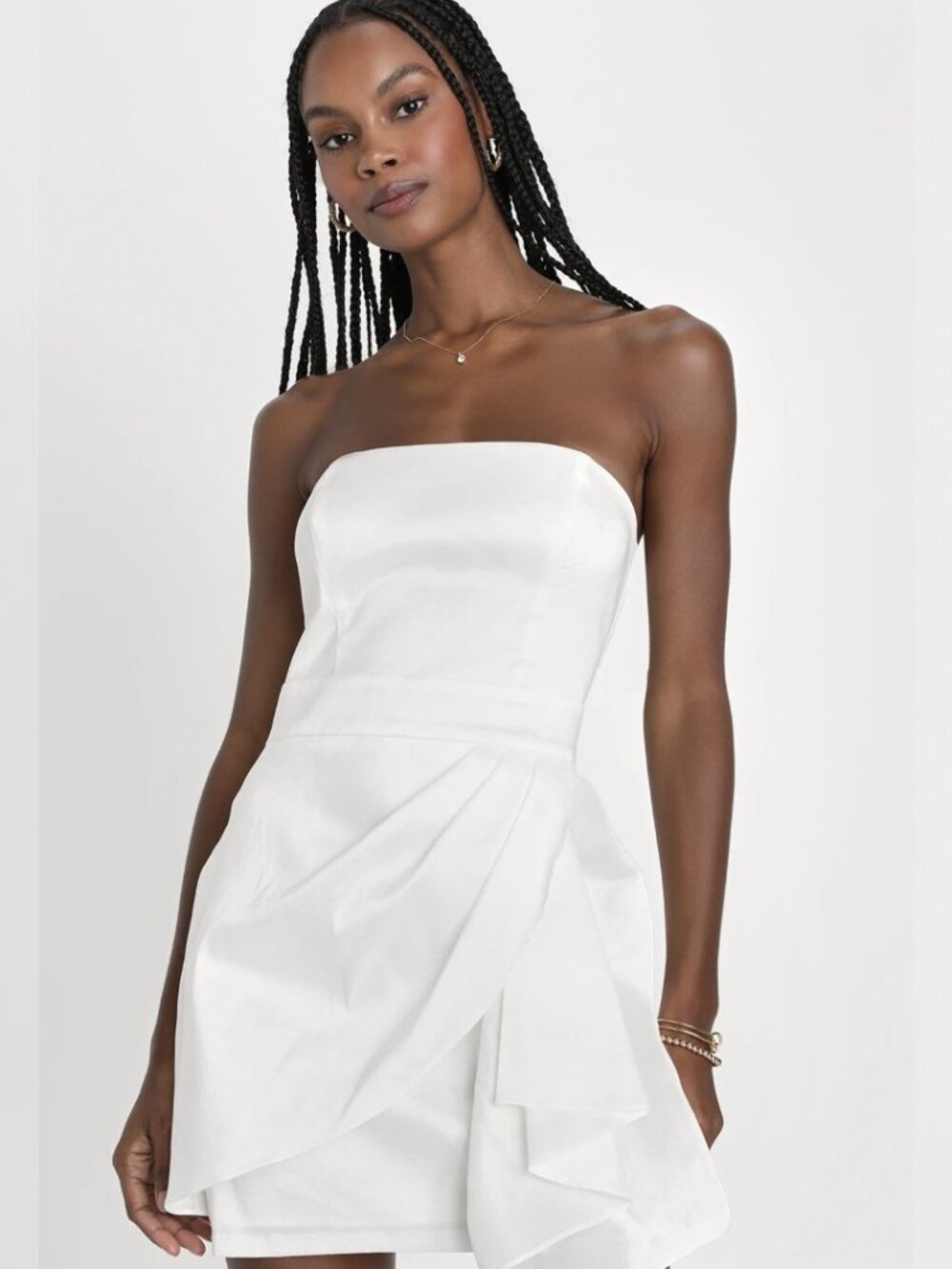 Lulus Stunning Cutie Ivory Strapless Bodycon Mini Dress NWT - Picture 2 of 8
